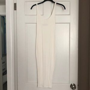 Naked Wardobe white midi length dress